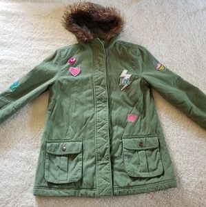 Children's place girls army green coat
